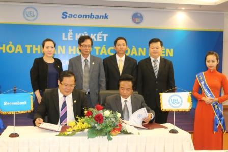 Lễ ký kết hợp tác toàn diện giữa UEL  và Sacombank