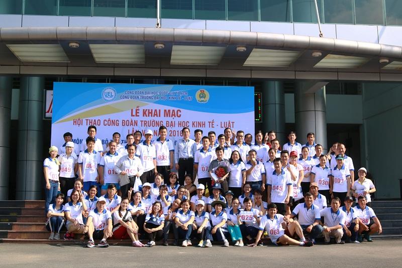 Sôi nổi Hội thao Công đoàn trường Đại học Kinh tế - Luật lần VI - năm 2016