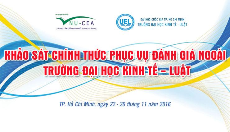 Đoàn chuyên gia đánh giá ngoài khảo sát chính thức tại trường Đại học Kinh tế - Luật từ ngày 22.11.2016