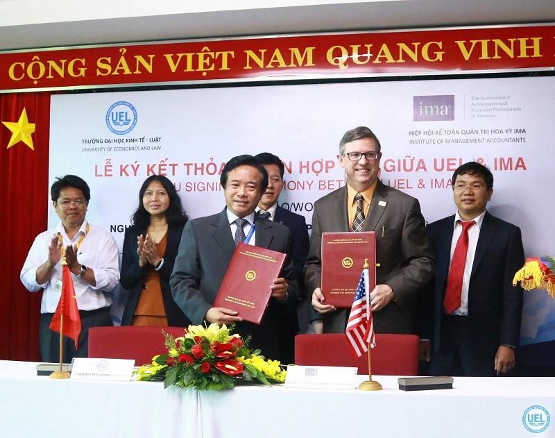 Trường Đại học Kinh tế - Luật và Hiệp hội kế toán quản trị Hoa Kỳ (IMA) ký kết thỏa thuận hợp tác