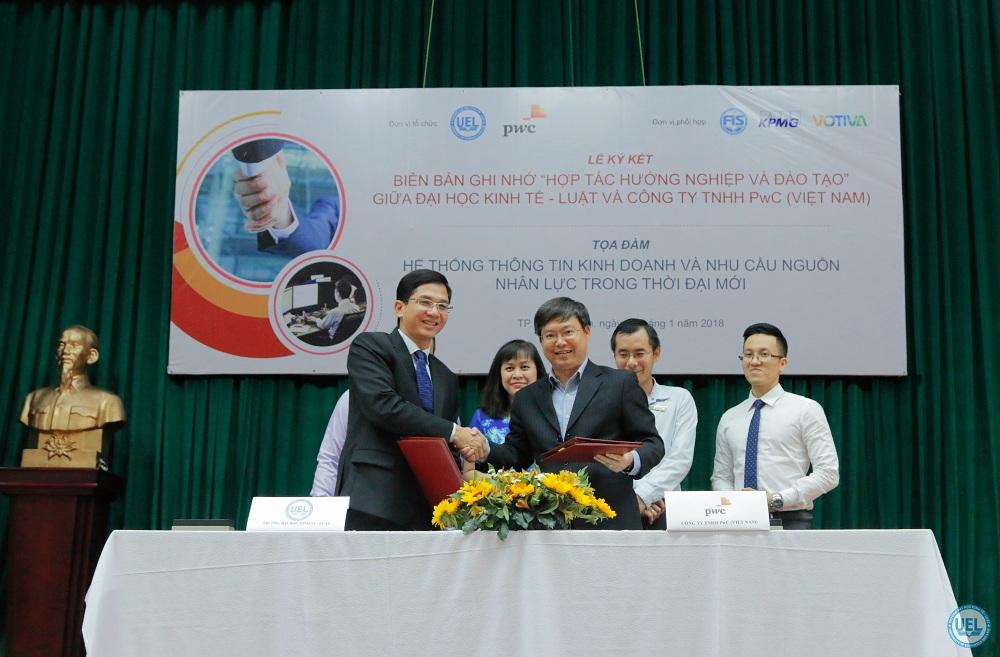 Trường Đại học Kinh tế - Luật ký kết hợp tác với Công ty PwC Việt Nam