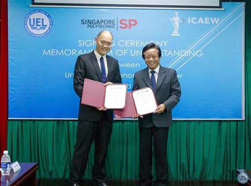 Trường Đại học Kinh tế - Luật và Trường Singapore Polytechnic ký kết hợp tác