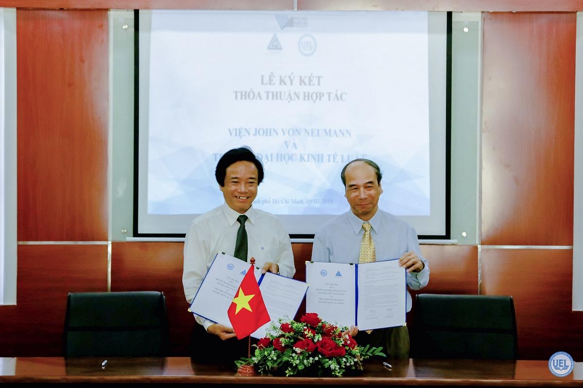 Trường Đại học Kinh tế - Luật và Viện John Von Neumann ký kết hợp tác