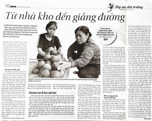 [Gương mặt UELer] Từ nhà kho đến giảng đường