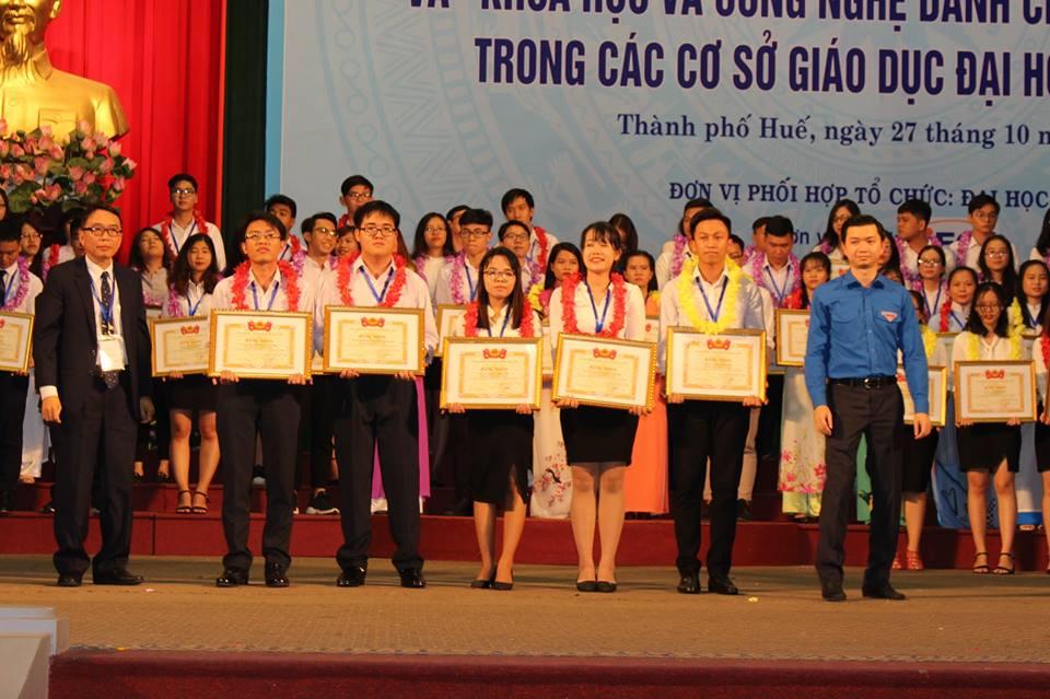 Kết quả giải thưởng "Sinh viên nghiên cứu khoa học" (cấp bộ) năm 2018