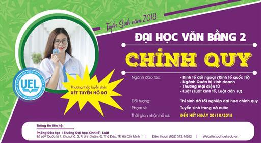 [VB2-CQ-2018] Thông báo tuyển sinh đại học văn bằng hai chính quy