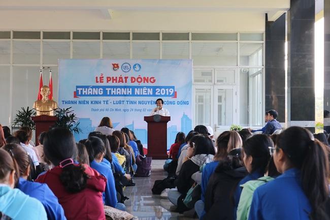 Lễ Phát động Tháng Thanh niên 2019 và Ra quân Chủ nhật xanh tại Trường Đại học Kinh tế - Luật