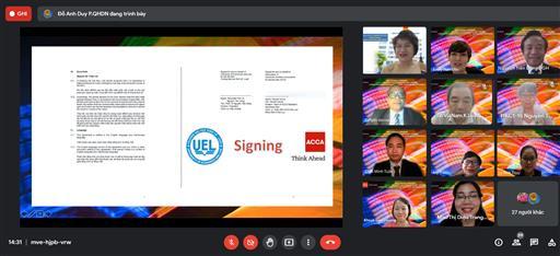 Lễ ký kết biên bản ghi nhớ hợp tác giữa UEL và Hiệp hội Kế toán Công chứng Anh Quốc (ACCA)