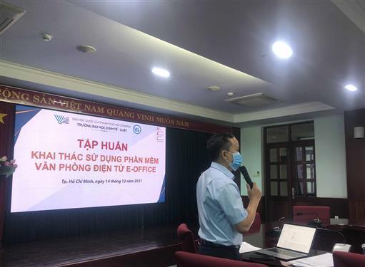 Tập huấn khai thác sử dụng phần mềm văn phòng điện tử E-Office năm 2021