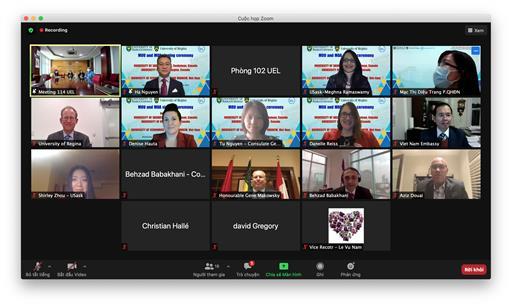 Lễ ký kết hợp tác giữa UEL cùng Trường đại học Saskatchewan và Trường Đại học Regina, Canada.