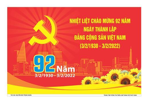 Kỷ niệm 92 năm Ngày thành lập Đảng Cộng sản Việt Nam (03/02/1930 - 03/02/2022)