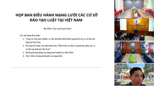 Cuộc họp ban điều hành mạng lưới các cơ sở đào tạo Luật tại Việt Nam