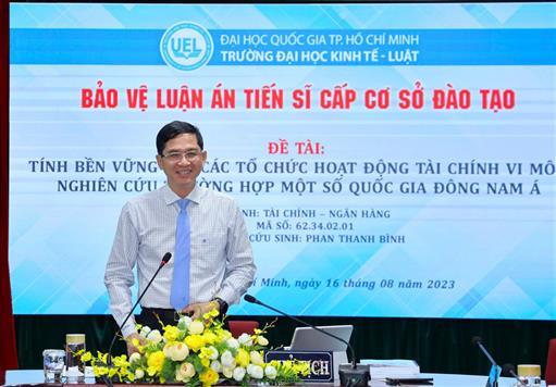 NCS Phan Thanh Bình bảo vệ thành công luận án tiến sĩ ngành Tài chính - Ngân hàng