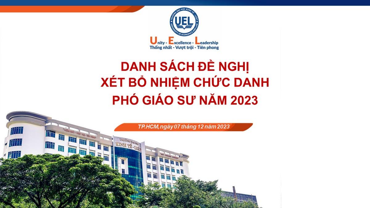 Thông báo kết quả xét bổ nhiệm chức danh Phó Giáo sư năm 2023