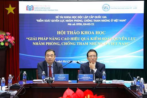 Hội thảo "Giải pháp nâng cao hiệu quả kiểm soát quyền lực nhằm phòng, chống tham nhũng ở Việt Nam hiện nay"