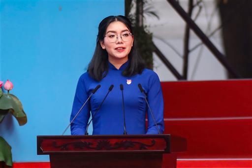 Bí thư đoàn UEL đại diện thế hệ trẻ phát biểu tại Lễ kỷ niệm 50 năm Ngày Giải phóng miền Nam, thống nhất đất nước