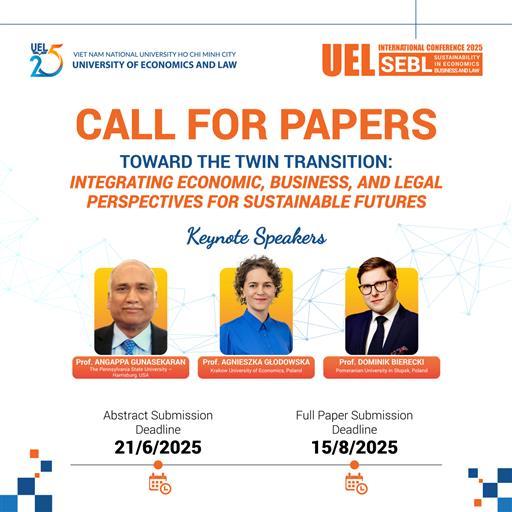 Mời viết bài Hội thảo Khoa học quốc tế UEL-SEBL 2025